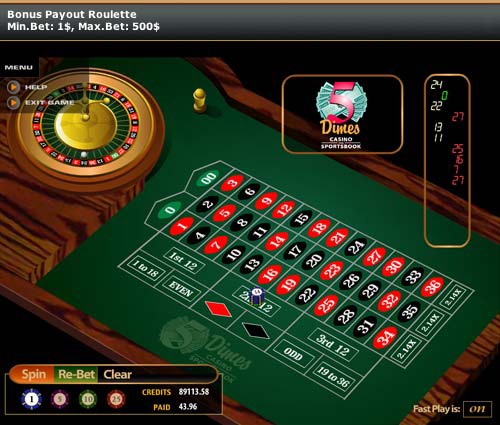 5Dimes Casino Screenshot Table