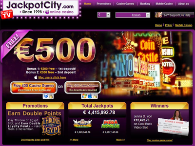 JackpotCity Casino Screenshot Table